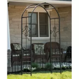 Panacea Quatrefoil Metal Garden Arch 7'5 x 3'6