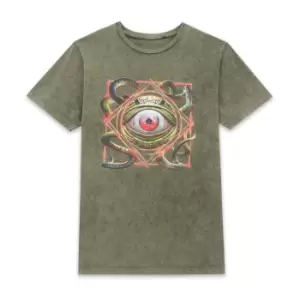 Marvel Dr Strange Gargantos Eye Unisex T-Shirt - Khaki Acid Wash - L