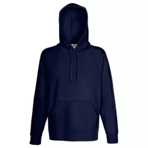 Fruit Of The Loom Mens Lightweight Hooded Sweatshirt / Hoodie (240 GSM) (M) (Deep Navy)