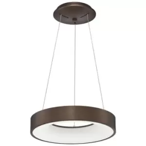 Merano - Bancroft 38cm Integrated LED Pendant Ceiling Light Brushed Coffee Aluminium LED 30W 1950Lm 3000K