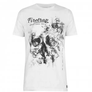 Firetrap Graphic T Shirt Mens - Lady 1 - Wht