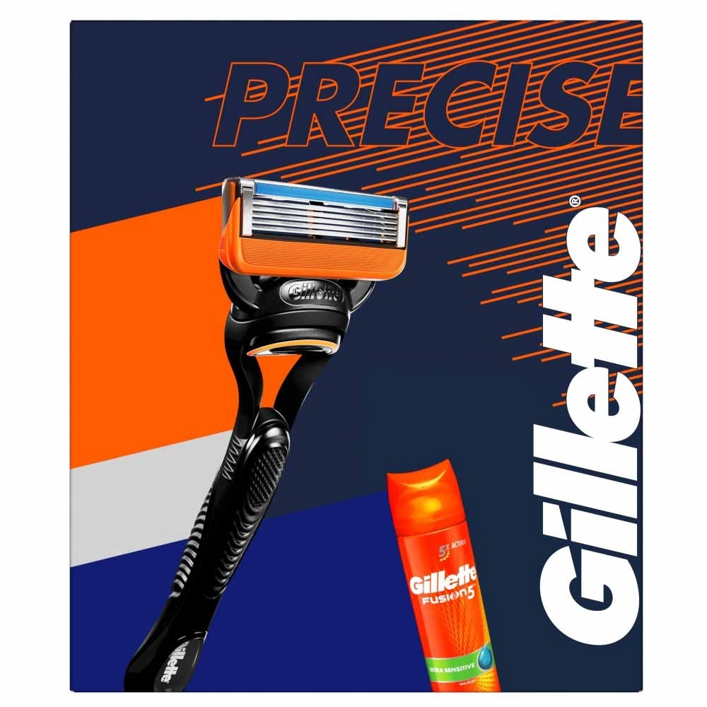 Gillette Fusion 1 Razor + Fusion Gel 200ml