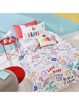 Born To Be Brave Organic Cotton Duvet Set - Double