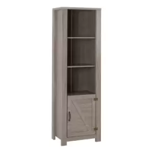 Seconique Zurich 1 Door Bookcase - Grey Wood Grain