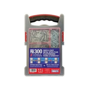 ForgeFix Speed Plug Zinc Plasterboard Fixing Kit, 300 Piece