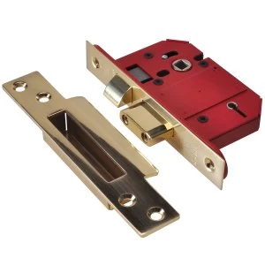 Union StrongBOLT 2200S BS 5 Lever Mortice Sashlock Satin Brass 68mm Visi