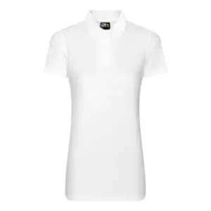PRO RTX Womens/Ladies Pro Piqu Polo Shirt (S) (White)