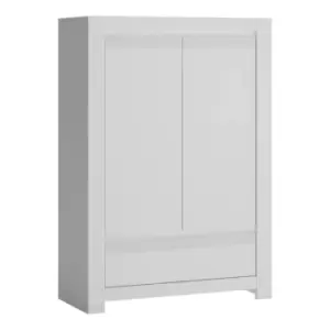 Novi 2 Door 1 Drawer Cabinet In Alpine White