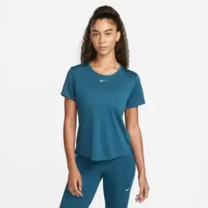 Nike Dri-FIT One Womens Standard Fit Short-Sleeve Top - Blue