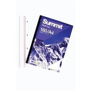 Original Summit A4 Refill Pad Feint Ruled with Margin 60gsm 160 Pages White Pack of 5