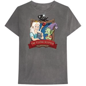 Disenchantment - Flying Scepter Unisex Medium T-Shirt - Grey