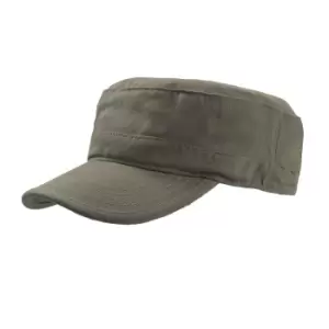 Atlantis Tank Brushed Cotton Military Cap (One Size) (Olive)