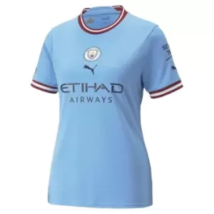 Puma Man City FC Home Shirt 2022 2023 Womens - Blue