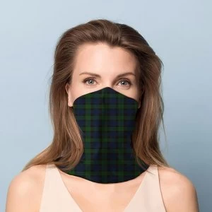 Green Tartan Neck Scarf Face Covering