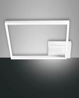 Bard Integrated LED Semi Flush Light White Glass