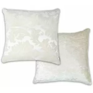 Emma Barclay Damask Chenille Jacquard Cushion Cover, Ivory, 43 x 43 Cm