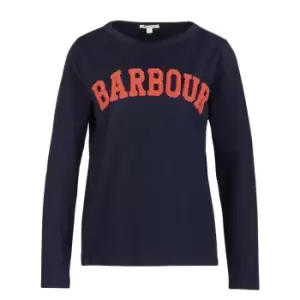 Barbour Womens Bracken Tee Navy 10