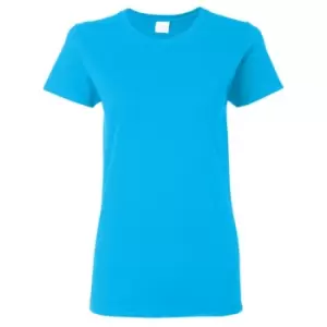 Gildan Ladies/Womens Heavy Cotton Missy Fit Short Sleeve T-Shirt (L) (Heather Sapphire)