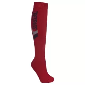 Trespass Adults Unisex Tech Luxury Merino Wool Blend Ski Tube Socks (3/6 UK) (Red)