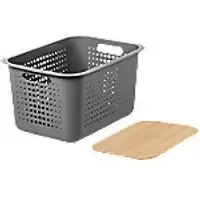 SmartStore Storage Basket Plastic Grey 28 (W) x 37 (D) x 23 (H) cm