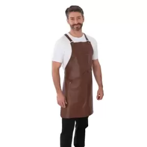 Joseph Alan Unisex Adults Leather Bib Apron (One Size) (Brown)