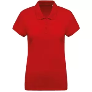 Kariban Womens/Ladies Organic Pique Polo Shirt (L) (Red)