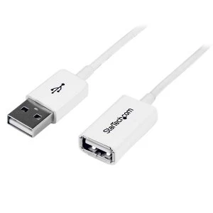 StarTech 2m White USB 2.0 Extension Cable A to A MF