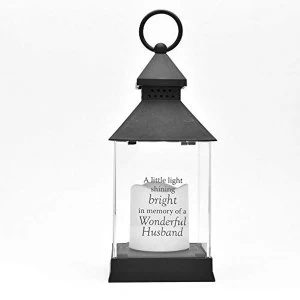 Thoughts of You Black Memorial Lantern - Husband