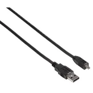 Hama USB 2.0 Connection cable A-plug - mini B plug (B8 pin), 1.8 m, black