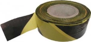 70mm x 500m Black/Yellow Non Adh Tape