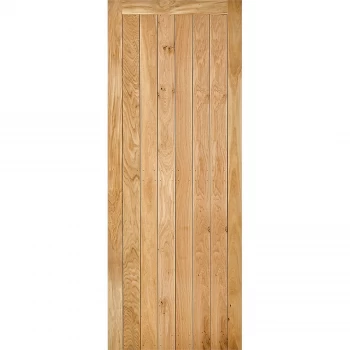 Framed and Ledged Internal Unfinished Oak Door - 762 x 1981mm