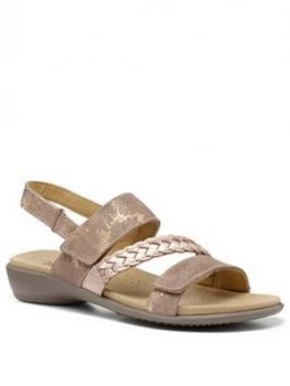 Hotter Ripple Smart-Casual Strappy Sandals - Rose Gold