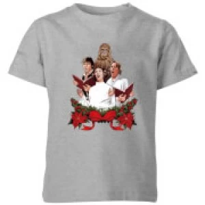 Star Wars Jedi Carols Kids Christmas T-Shirt - Grey - 9-10 Years