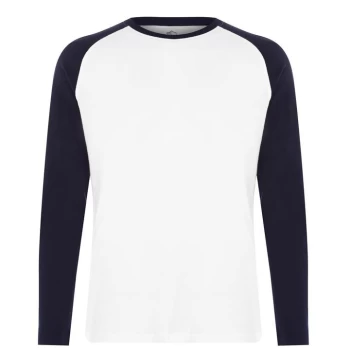 Howick Long Sleeve Raglan Pyjama T Shirt - Navy