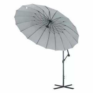 Alfresco Curved Adjustable Parasol 3 Metres, Grey