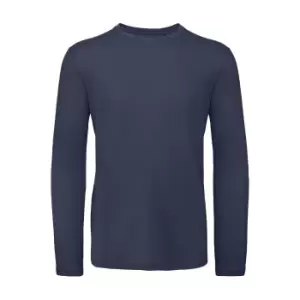 B&C Mens Inspire Long Sleeve Tee (S) (Urban Navy)