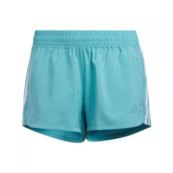 adidas Pacer 3-Stripes Woven Shorts Womens - Mint Ton / White