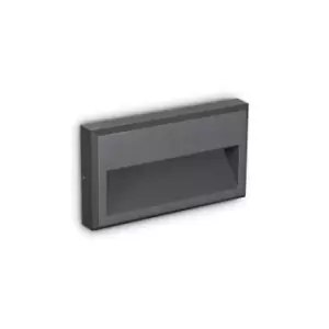 Febe LED Outdoor Rectangle Flush Wall Light Anthracite IP65, 3000K