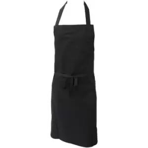 Dennys Unisex Polycotton Bib Workwear Apron Without Pocket (Pack of 2) (One Size) (Black) - Black