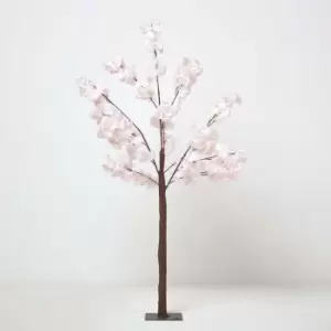 Homescapes - Large Light Pink Artificial Blossom Tree with Metal Base, 1.4M Tall - Light Pink - Pink