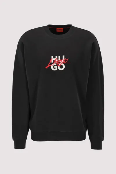 HUGO Dlogonty Graphic Sweatshirt Black L