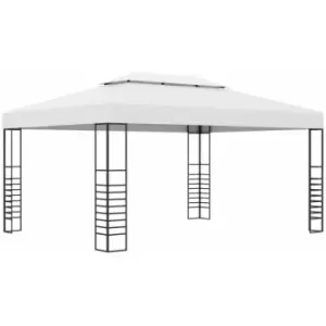 Vidaxl - Garden Gazebo Powder-Coated Steel 4x3x2.7 m White White