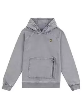 Lyle & Scott Boys Acid Wash Oth Hoody - Grey, Size 5-6 Years