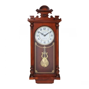 Rhythm Ornate Wooden Pendulum Clock - Westminster Chime