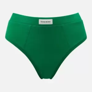 Tommy Hilfiger High Rise Cotton-Blend Jersey Tanga Briefs - M