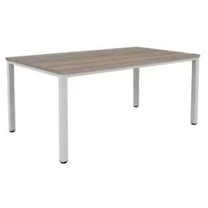 TC Group Fraction Infinity 240 x 120 Meeting Table - Grey Oak with Silver Legs