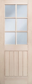 Wickes Geneva Internal Cottage Glazed 5 Panel Oak Veneer Door - 1981 x 686mm