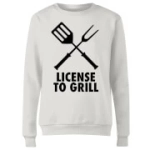 License to Grill Womens Sweatshirt - White - 3XL