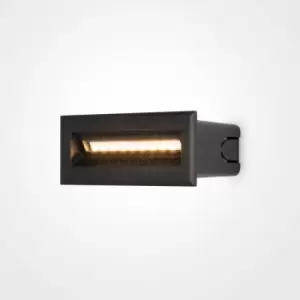 Maytoni Lighting - Maytoni Maytoni Bosca Outdoor Recessed Wall Lamp Black, 13.7cm, 3000K IP65