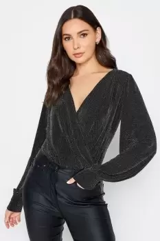 Tall Glitter Wrap Bodysuit